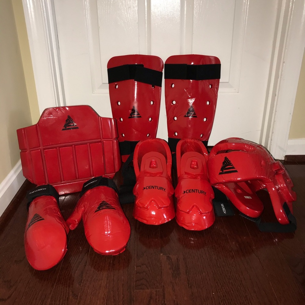 8 piece red century martial arts set